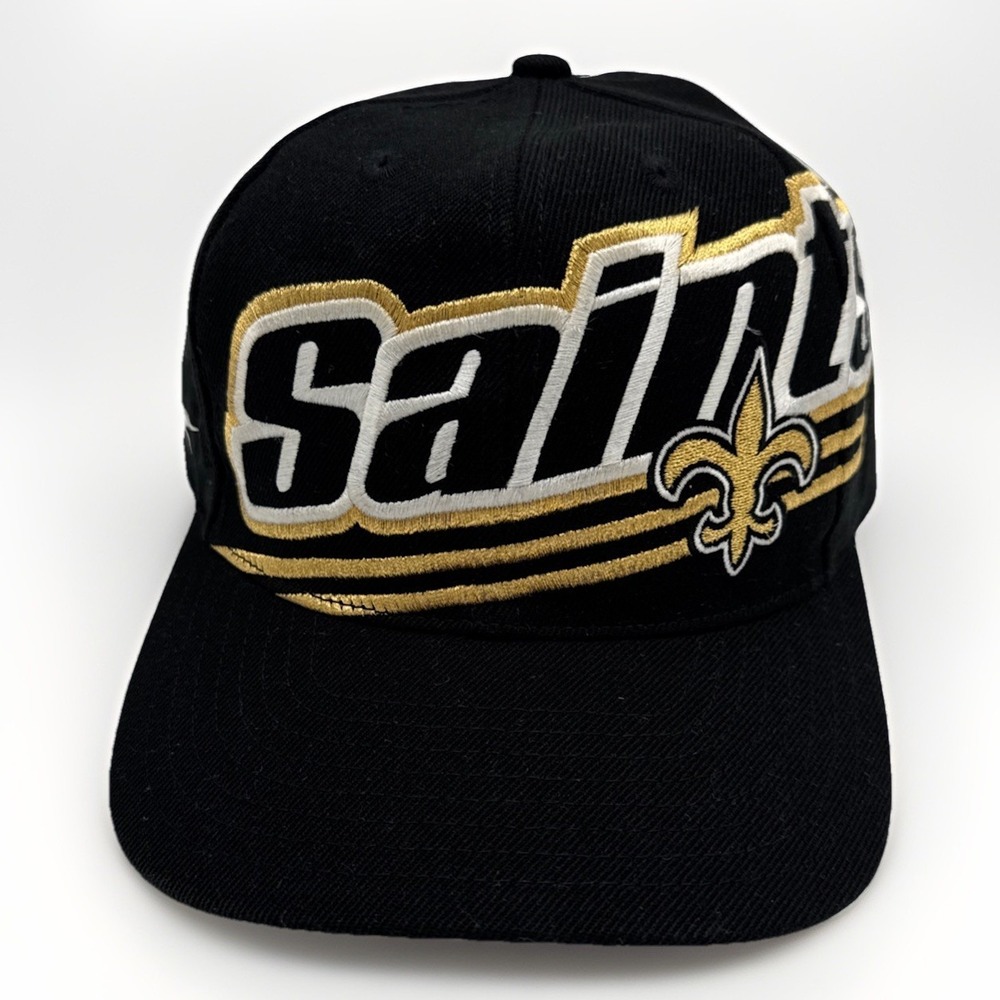 Vintage New Orleans Saints Snapback Hat Wool Cap Reebok Proline Y2k NFL